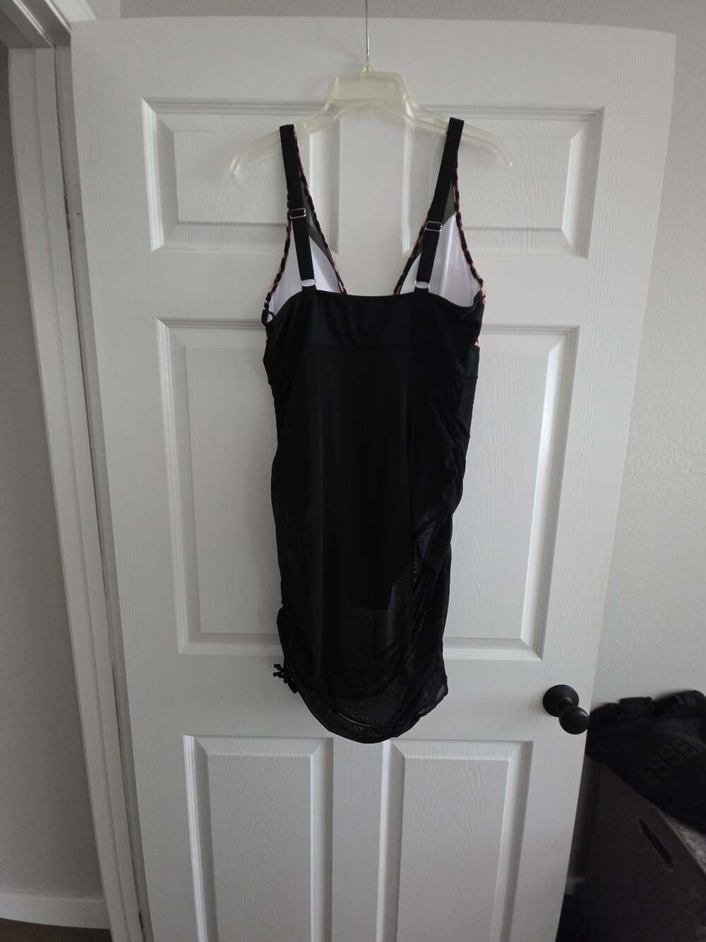 Women's Mesh Leopard One Piece Swim Dress with Tummy Control size XL - Picture 6 of 6